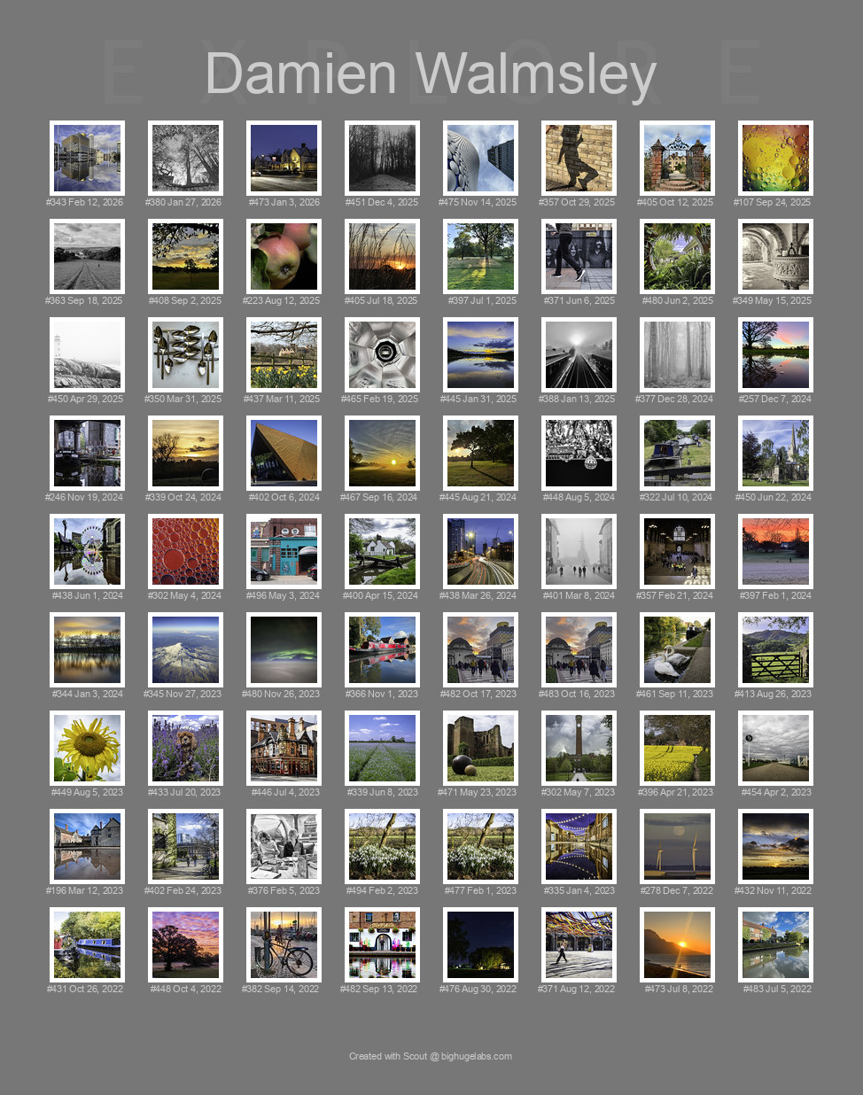 Find your photos in Flickr's Explore pages. Make a unique poster to show the world your achievement.