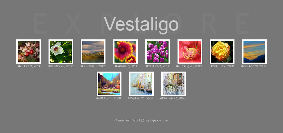 Find your photos in Flickr's Explore pages. Make a unique poster to show the world your achievement.