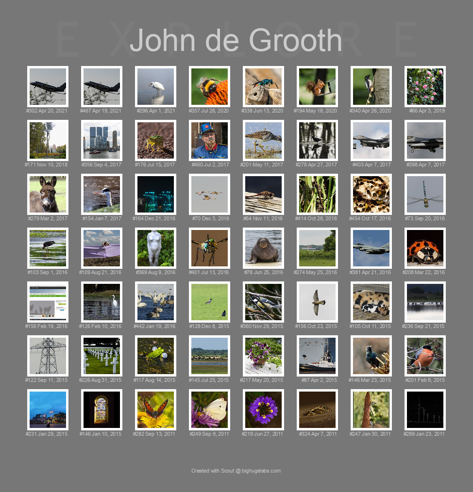 Find your photos in Flickr's Explore pages. Make a unique poster to show the world your achievement.