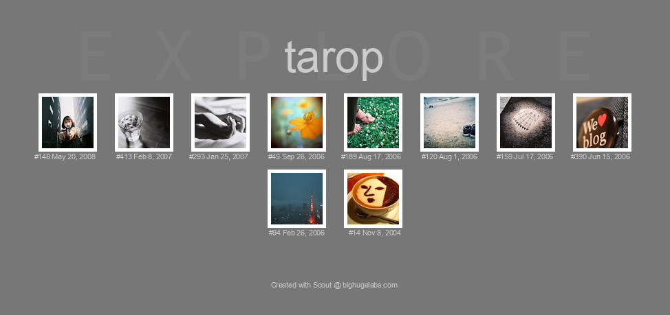 Find your photos in Flickr's Explore pages. Make a unique poster to show the world your achievement.
