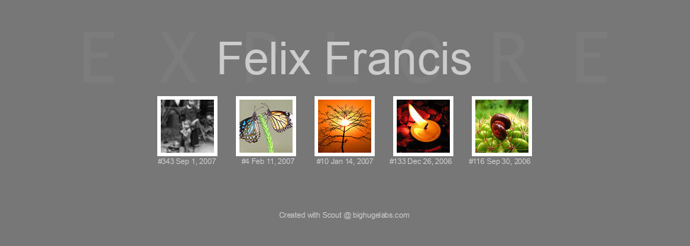 Find your photos in Flickr's Explore pages. Make a unique poster to show the world your achievement.
