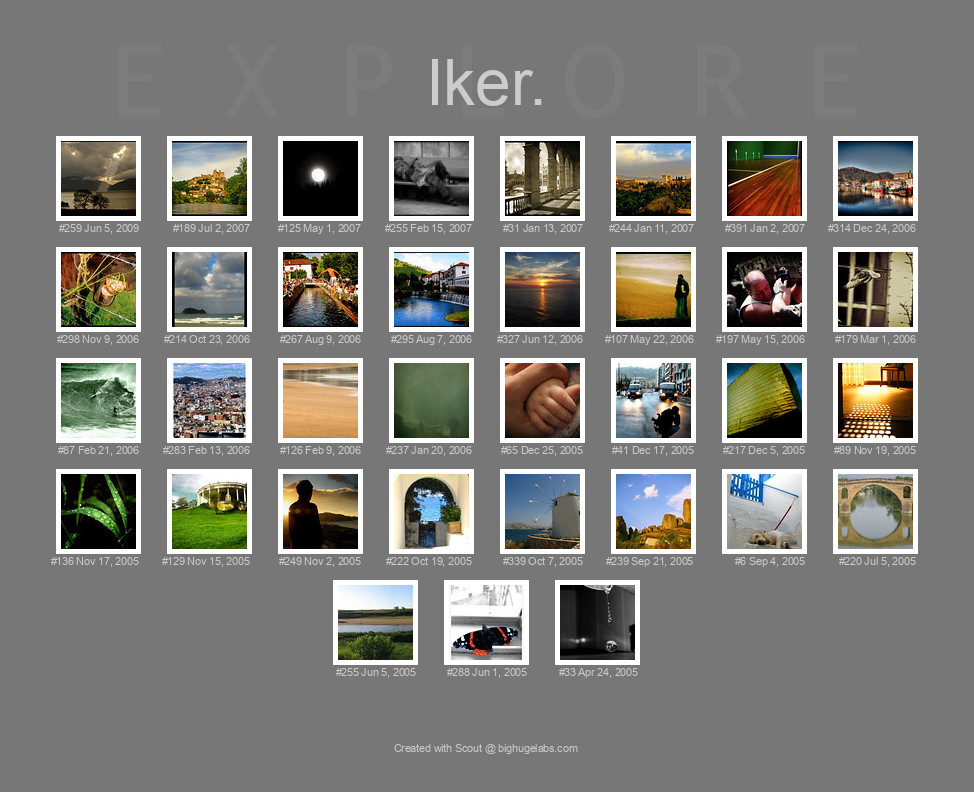 Find your photos in Flickr's Explore pages. Make a unique poster to show the world your achievement.