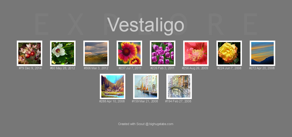 Find your photos in Flickr's Explore pages. Make a unique poster to show the world your achievement.