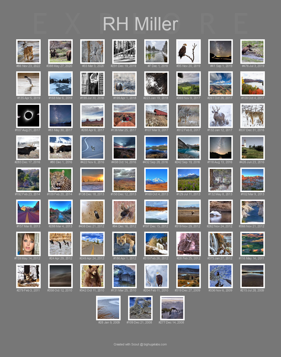 Find your photos in Flickr's Explore pages. Make a unique poster to show the world your achievement.