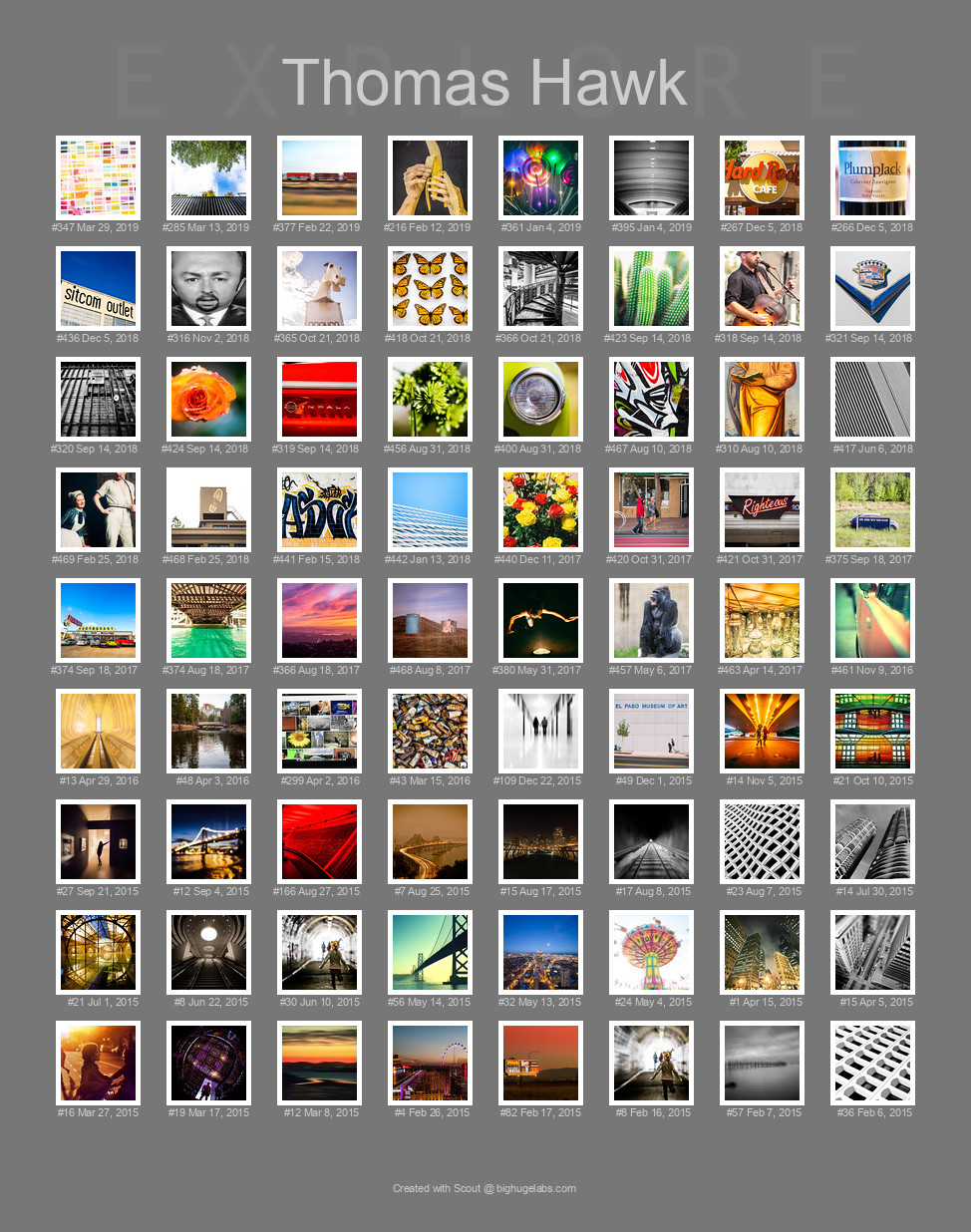 Find your photos in Flickr's Explore pages. Make a unique poster to show the world your achievement.