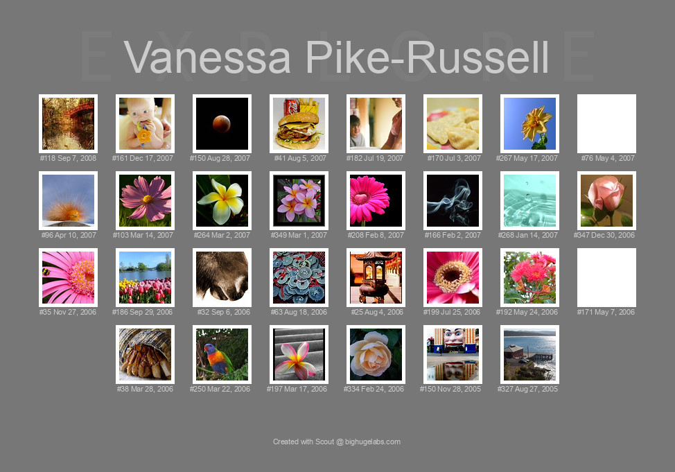 Find your photos in Flickr's Explore pages. Make a unique poster to show the world your achievement.