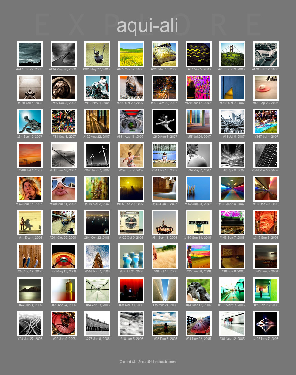 Find your photos in Flickr's Explore pages. Make a unique poster to show the world your achievement.