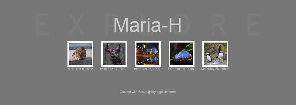 Find your photos in Flickr's Explore pages. Make a unique poster to show the world your achievement.