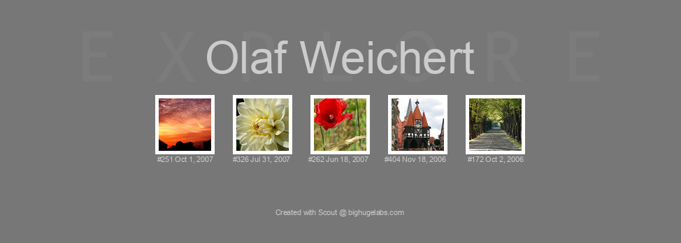 Find your photos in Flickr's Explore pages. Make a unique poster to show the world your achievement.