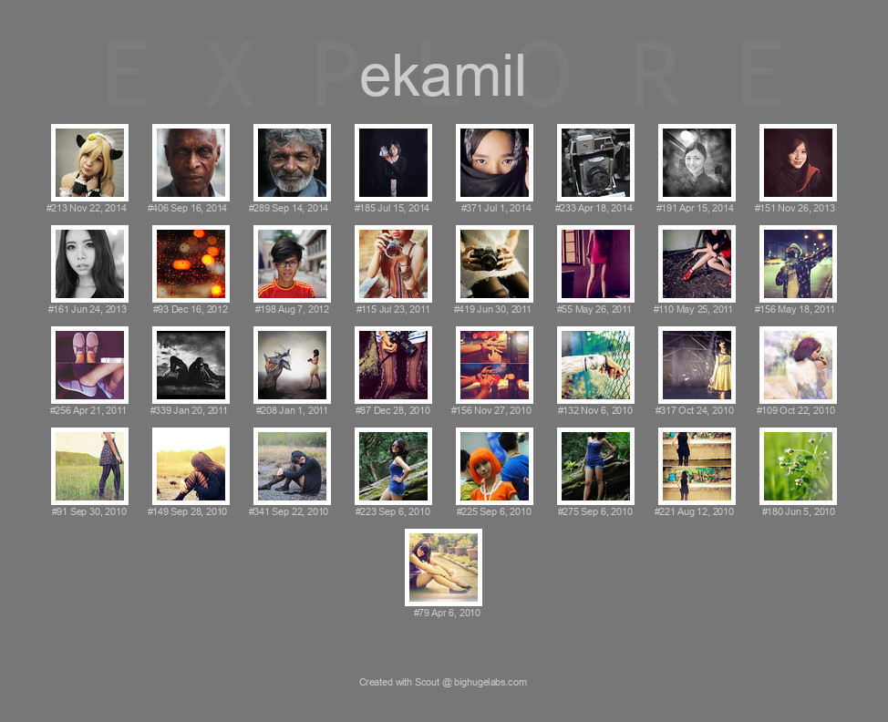 Find your photos in Flickr's Explore pages. Make a unique poster to show the world your achievement.