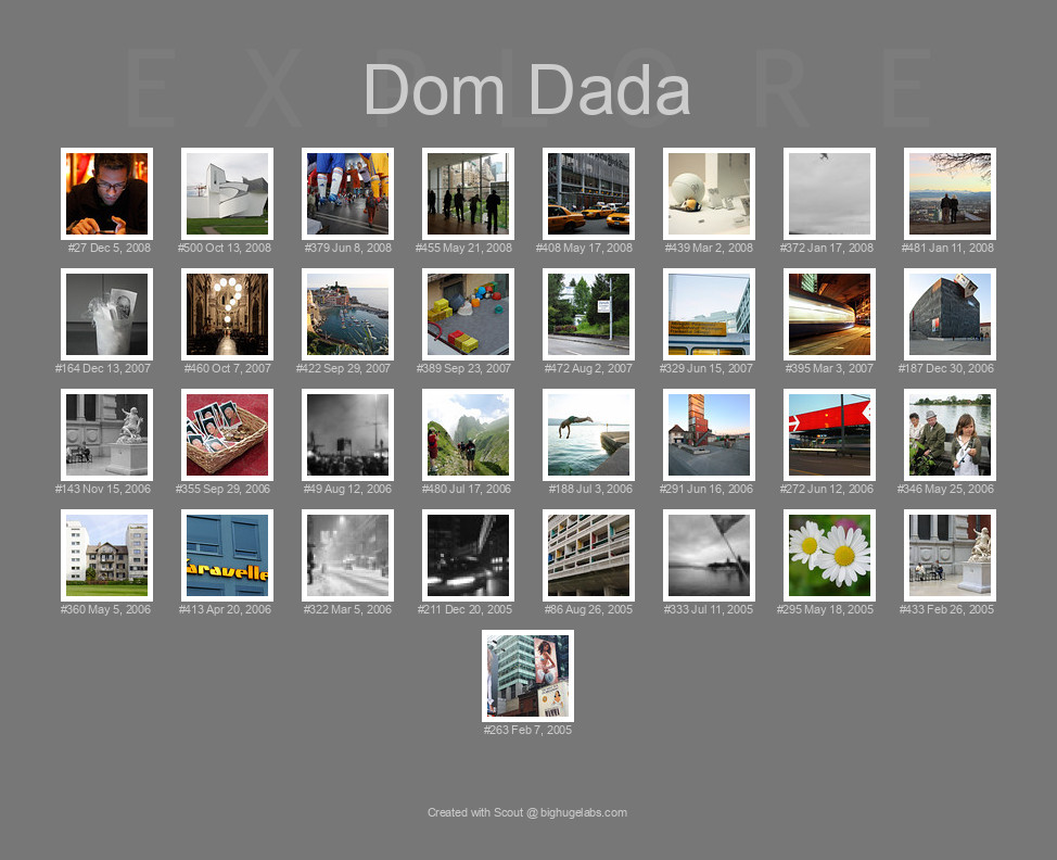 Find your photos in Flickr's Explore pages. Make a unique poster to show the world your achievement.