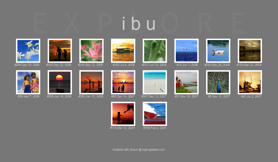 Find your photos in Flickr's Explore pages. Make a unique poster to show the world your achievement.