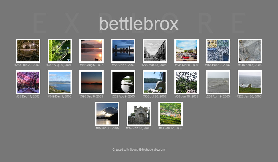 Find your photos in Flickr's Explore pages. Make a unique poster to show the world your achievement.