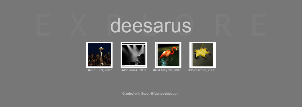 Find your photos in Flickr's Explore pages. Make a unique poster to show the world your achievement.