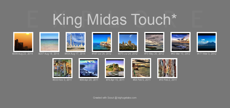 Find your photos in Flickr's Explore pages. Make a unique poster to show the world your achievement.