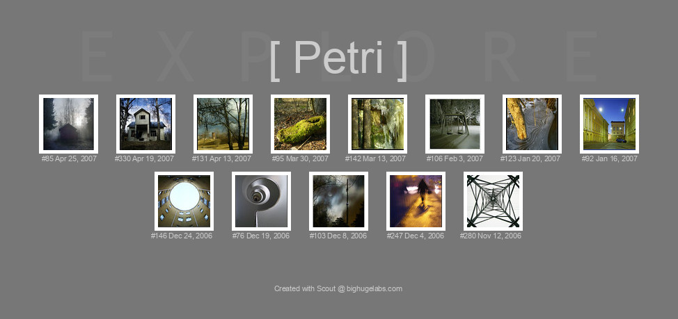 Find your photos in Flickr's Explore pages. Make a unique poster to show the world your achievement.