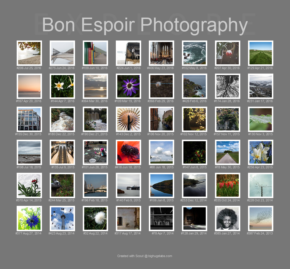 Find your photos in Flickr's Explore pages. Make a unique poster to show the world your achievement.