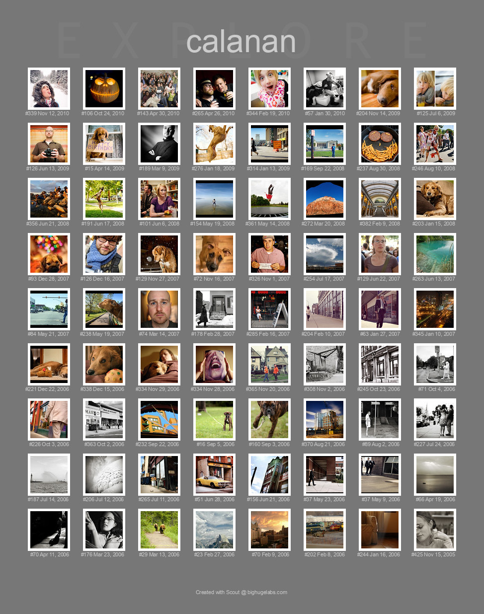 Find your photos in Flickr's Explore pages. Make a unique poster to show the world your achievement.