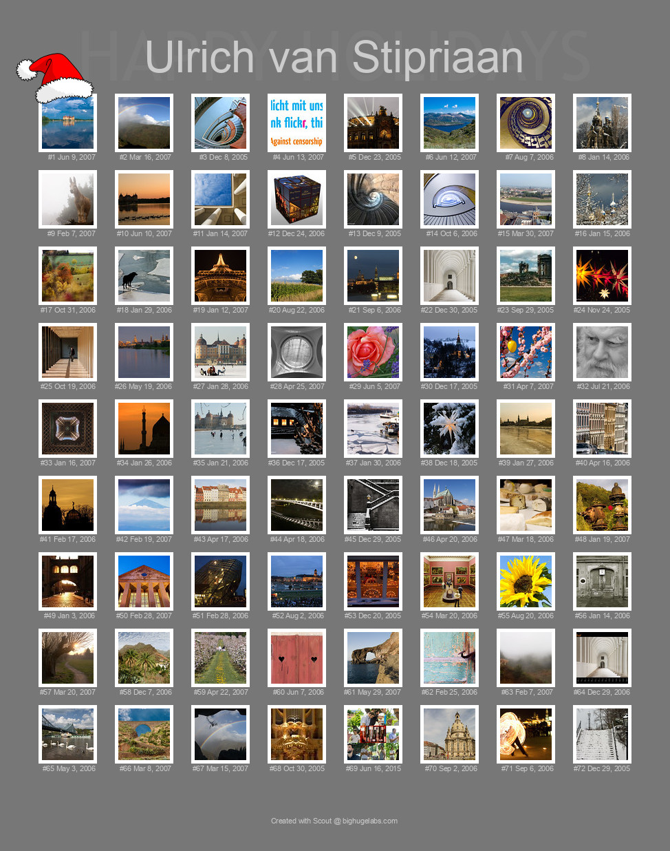 Find your photos in Flickr's Explore pages. Make a unique poster to show the world your achievement.