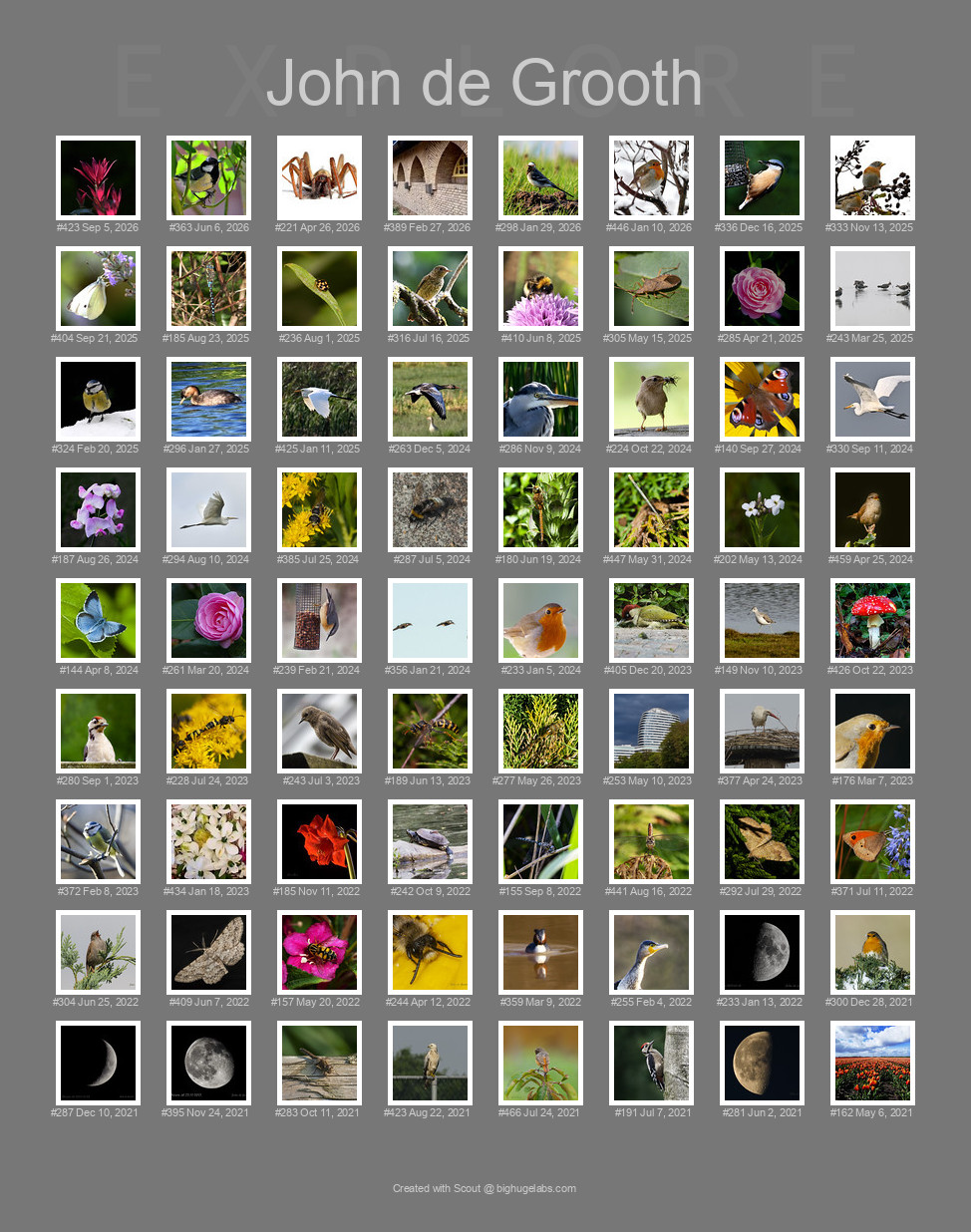 Find your photos in Flickr's Explore pages. Make a unique poster to show the world your achievement.