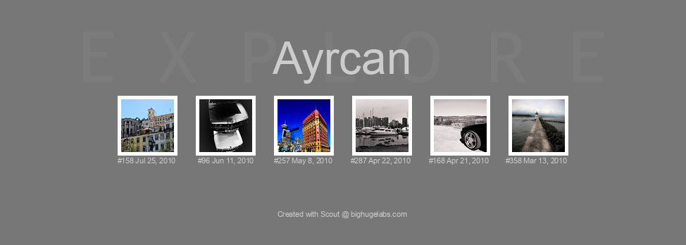 Find your photos in Flickr's Explore pages. Make a unique poster to show the world your achievement.