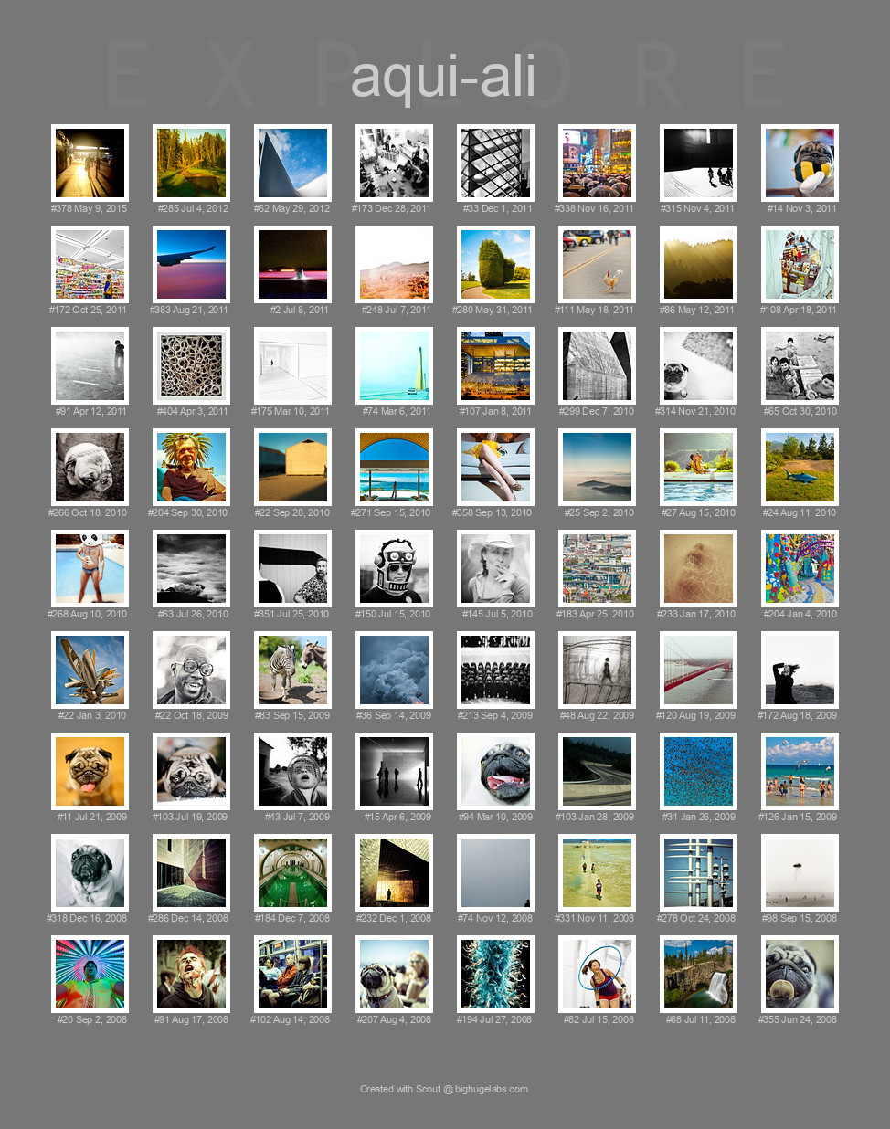 Find your photos in Flickr's Explore pages. Make a unique poster to show the world your achievement.