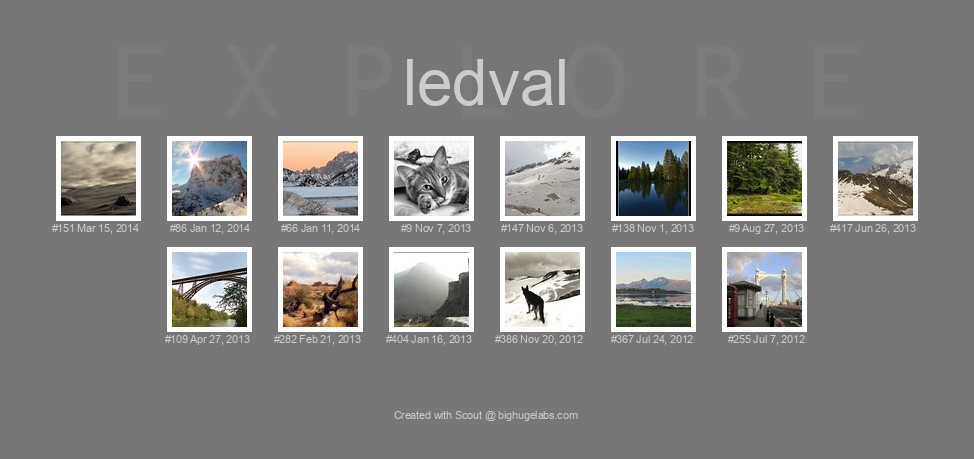 Find your photos in Flickr's Explore pages. Make a unique poster to show the world your achievement.