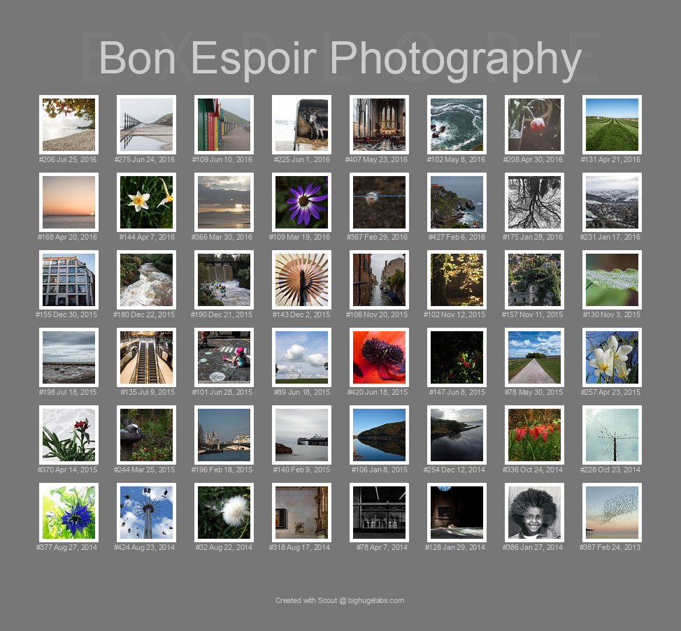 Find your photos in Flickr's Explore pages. Make a unique poster to show the world your achievement.
