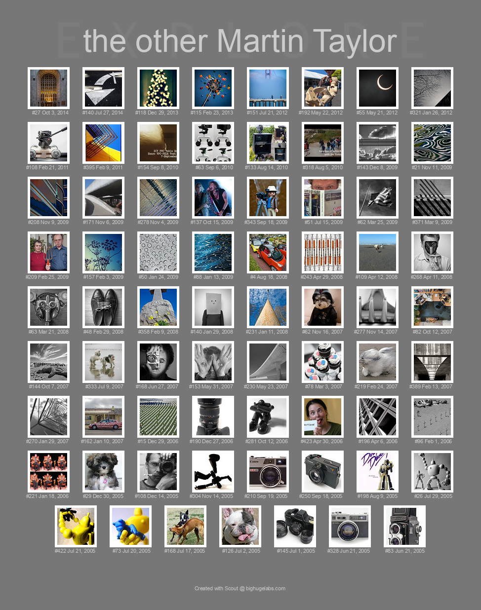 Find your photos in Flickr's Explore pages. Make a unique poster to show the world your achievement.
