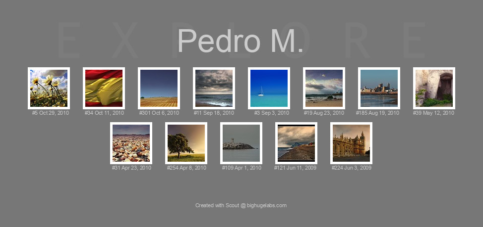 Find your photos in Flickr's Explore pages. Make a unique poster to show the world your achievement.