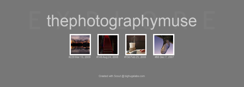 Find your photos in Flickr's Explore pages. Make a unique poster to show the world your achievement.