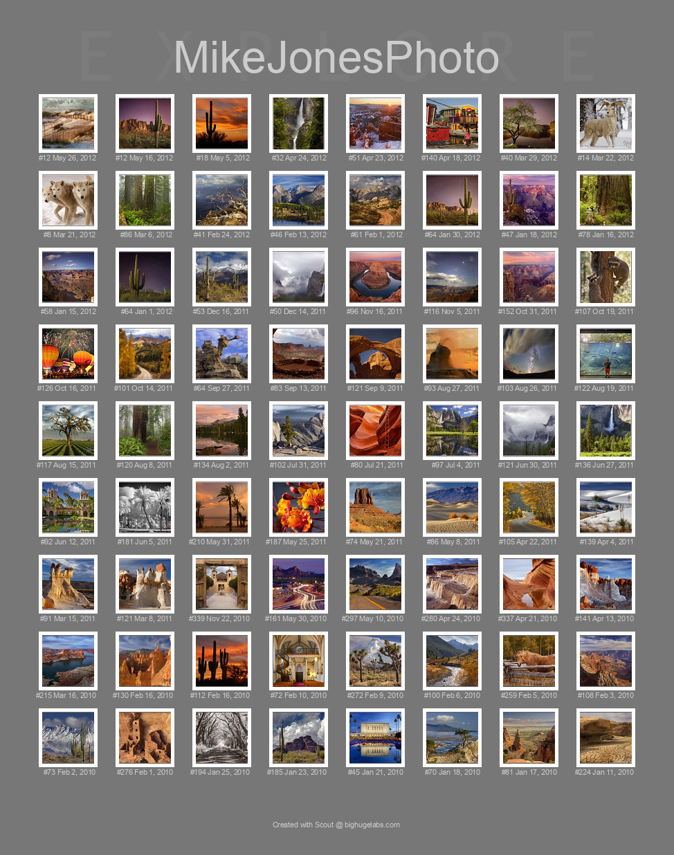 Find your photos in Flickr's Explore pages. Make a unique poster to show the world your achievement.