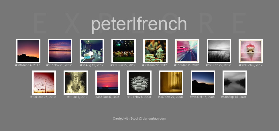 Find your photos in Flickr's Explore pages. Make a unique poster to show the world your achievement.