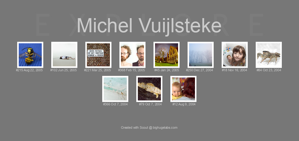 Find your photos in Flickr's Explore pages. Make a unique poster to show the world your achievement.