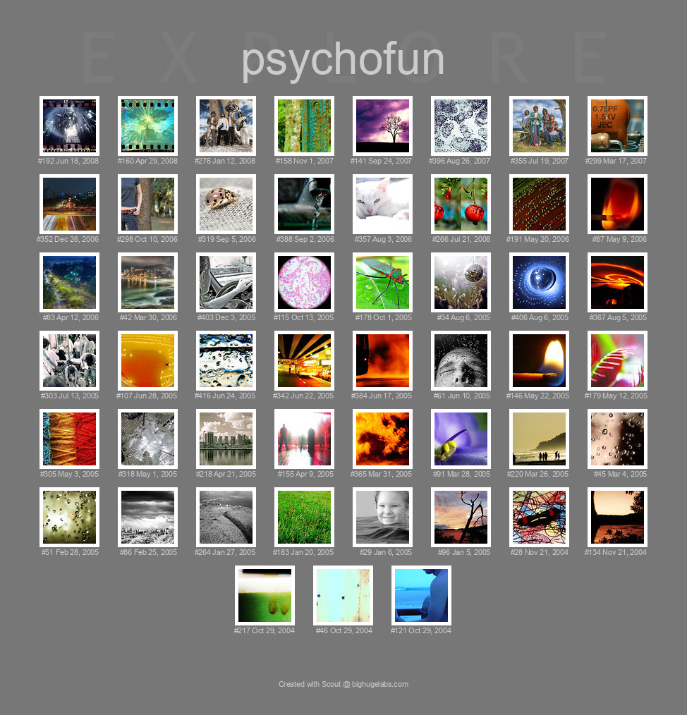 Find your photos in Flickr's Explore pages. Make a unique poster to show the world your achievement.