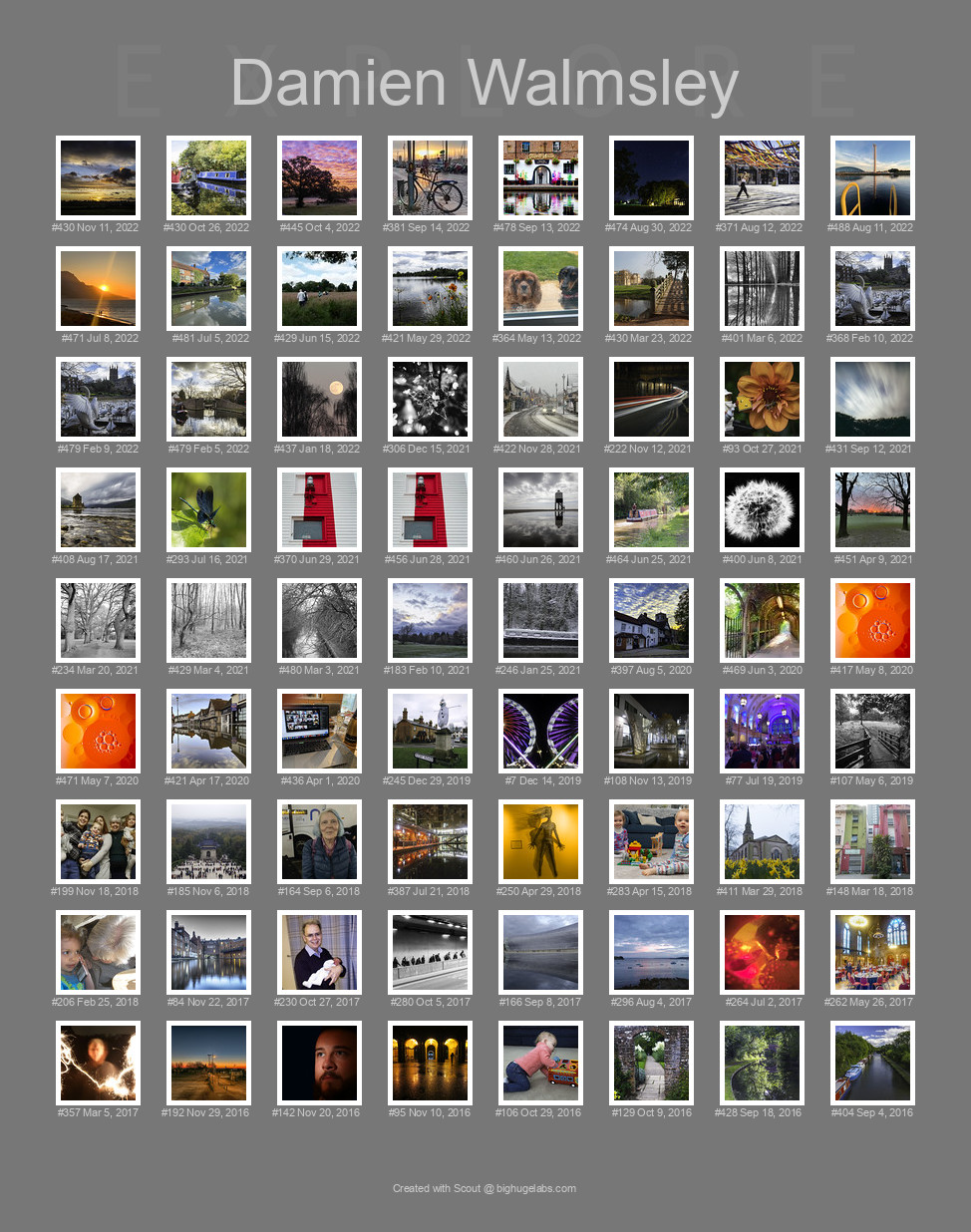 Find your photos in Flickr's Explore pages. Make a unique poster to show the world your achievement.