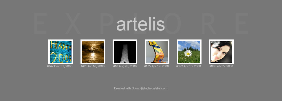 Find your photos in Flickr's Explore pages. Make a unique poster to show the world your achievement.