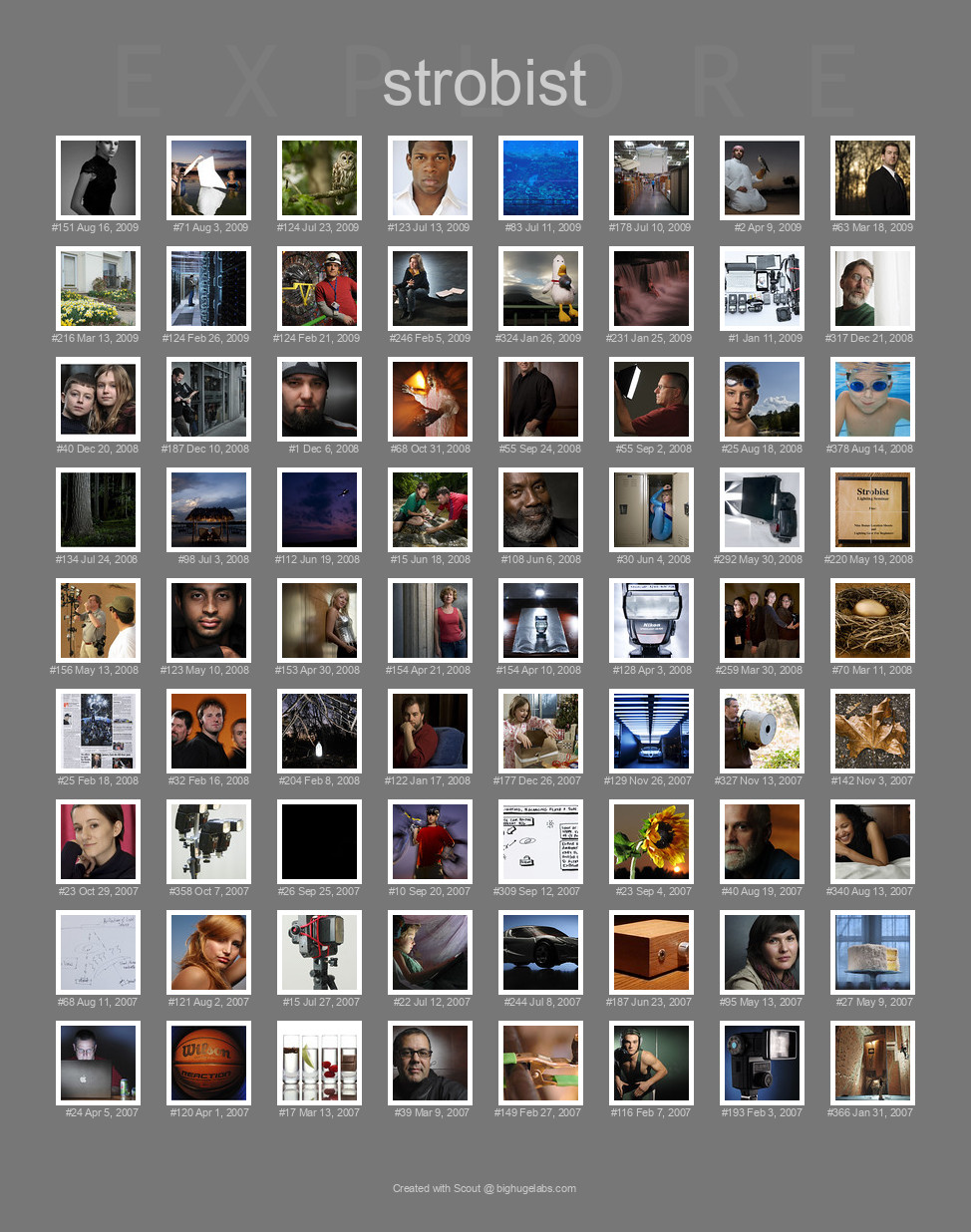 Find your photos in Flickr's Explore pages. Make a unique poster to show the world your achievement.