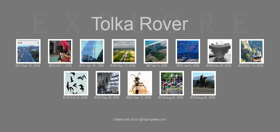 Find your photos in Flickr's Explore pages. Make a unique poster to show the world your achievement.