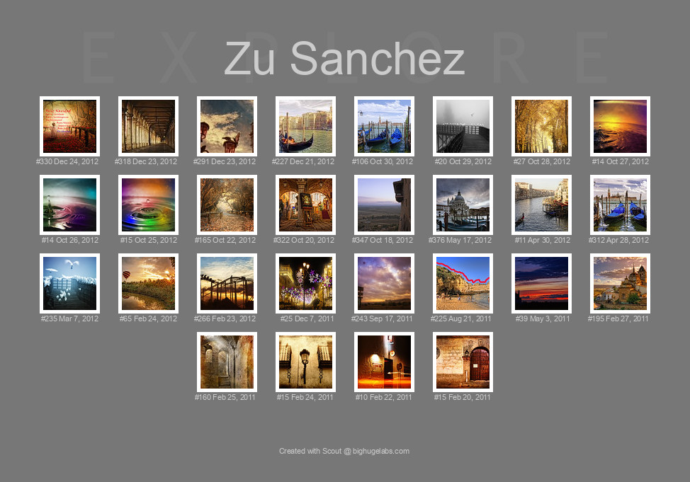 Find your photos in Flickr's Explore pages. Make a unique poster to show the world your achievement.
