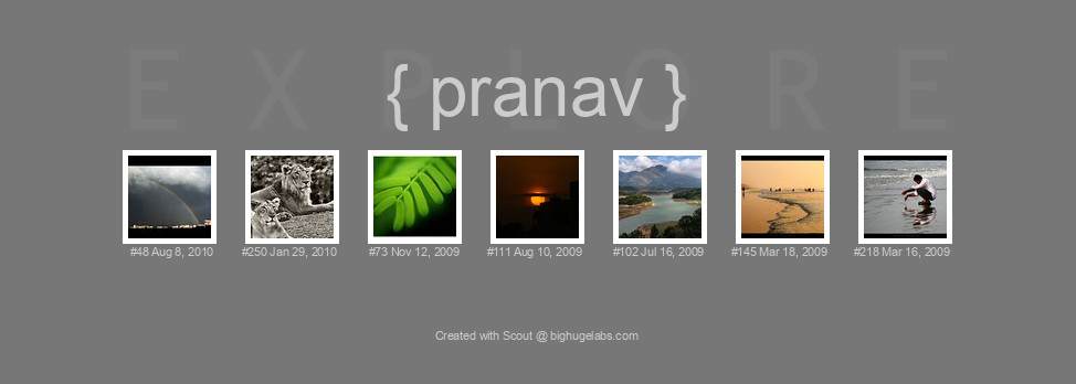 Find your photos in Flickr's Explore pages. Make a unique poster to show the world your achievement.
