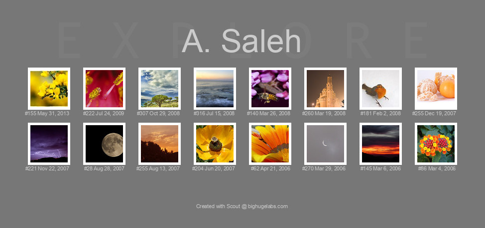 Find your photos in Flickr's Explore pages. Make a unique poster to show the world your achievement.
