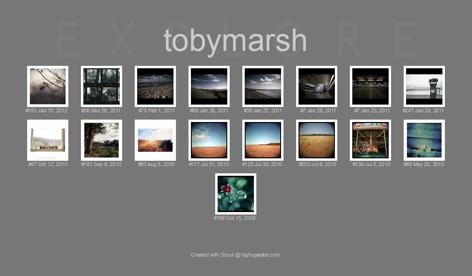 Find your photos in Flickr's Explore pages. Make a unique poster to show the world your achievement.