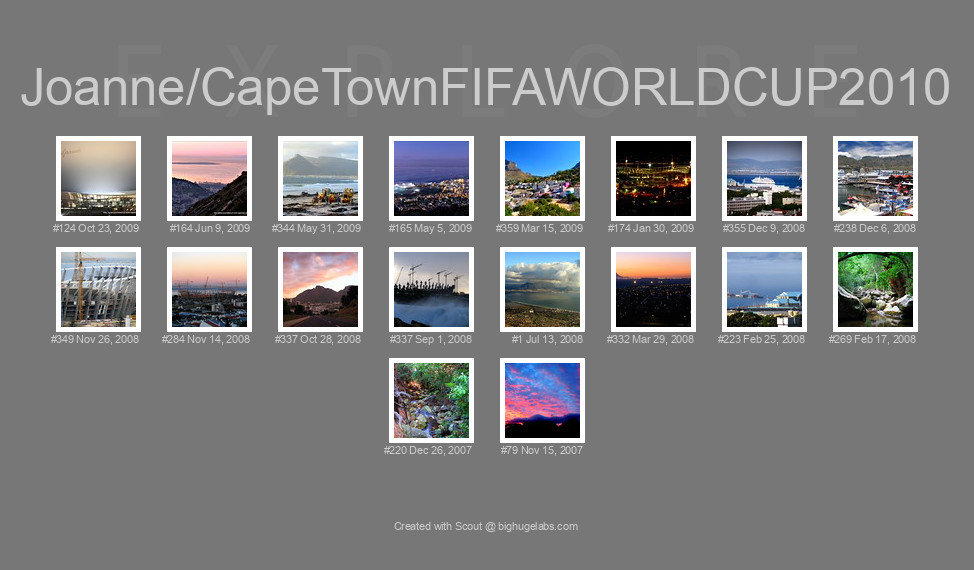 Find your photos in Flickr's Explore pages. Make a unique poster to show the world your achievement.