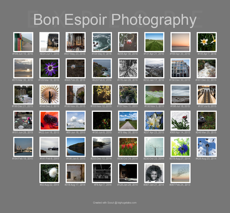 Find your photos in Flickr's Explore pages. Make a unique poster to show the world your achievement.