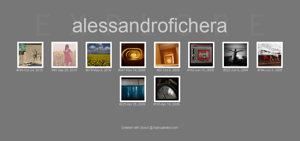 Find your photos in Flickr's Explore pages. Make a unique poster to show the world your achievement.