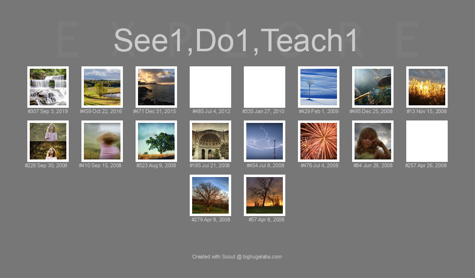 Find your photos in Flickr's Explore pages. Make a unique poster to show the world your achievement.