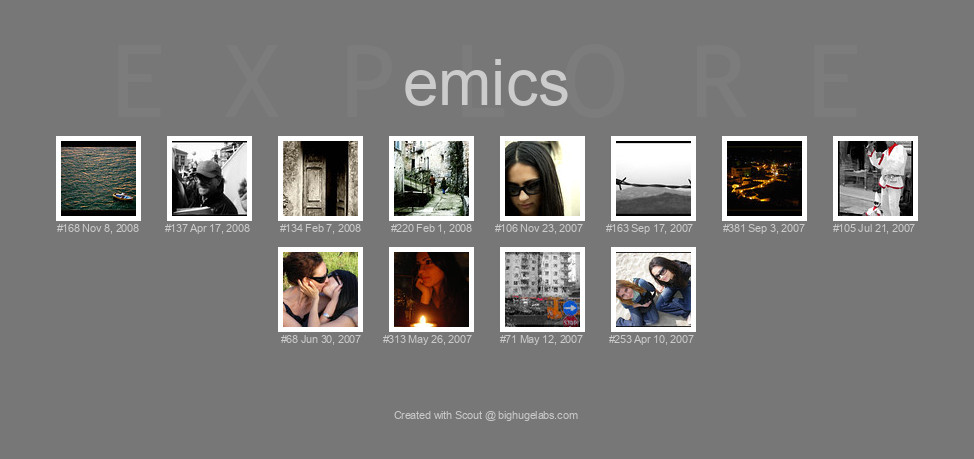 Find your photos in Flickr's Explore pages. Make a unique poster to show the world your achievement.