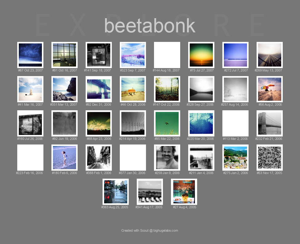 Find your photos in Flickr's Explore pages. Make a unique poster to show the world your achievement.