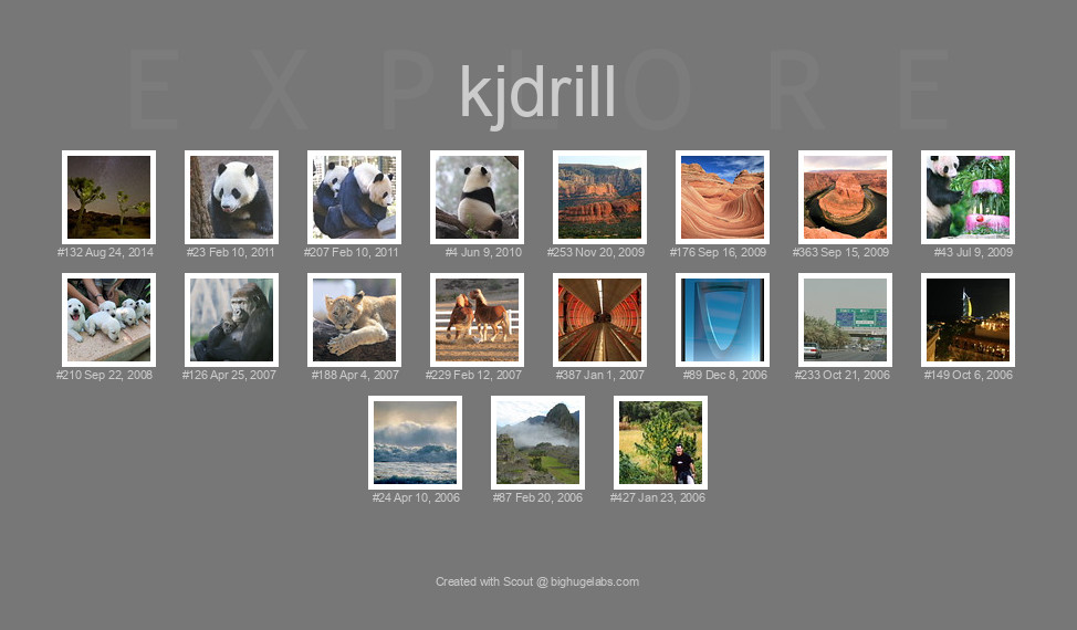 Find your photos in Flickr's Explore pages. Make a unique poster to show the world your achievement.